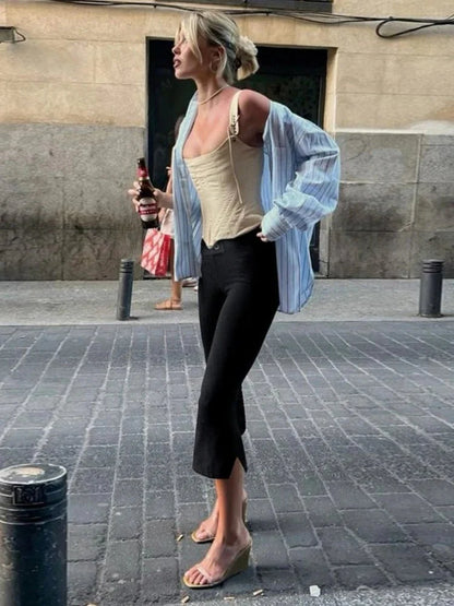Pantalones pirata negros Juliette