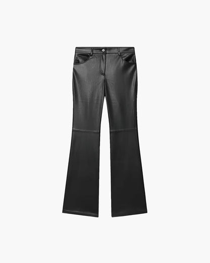 Pantalones acampanados de piel sintética Michelle
