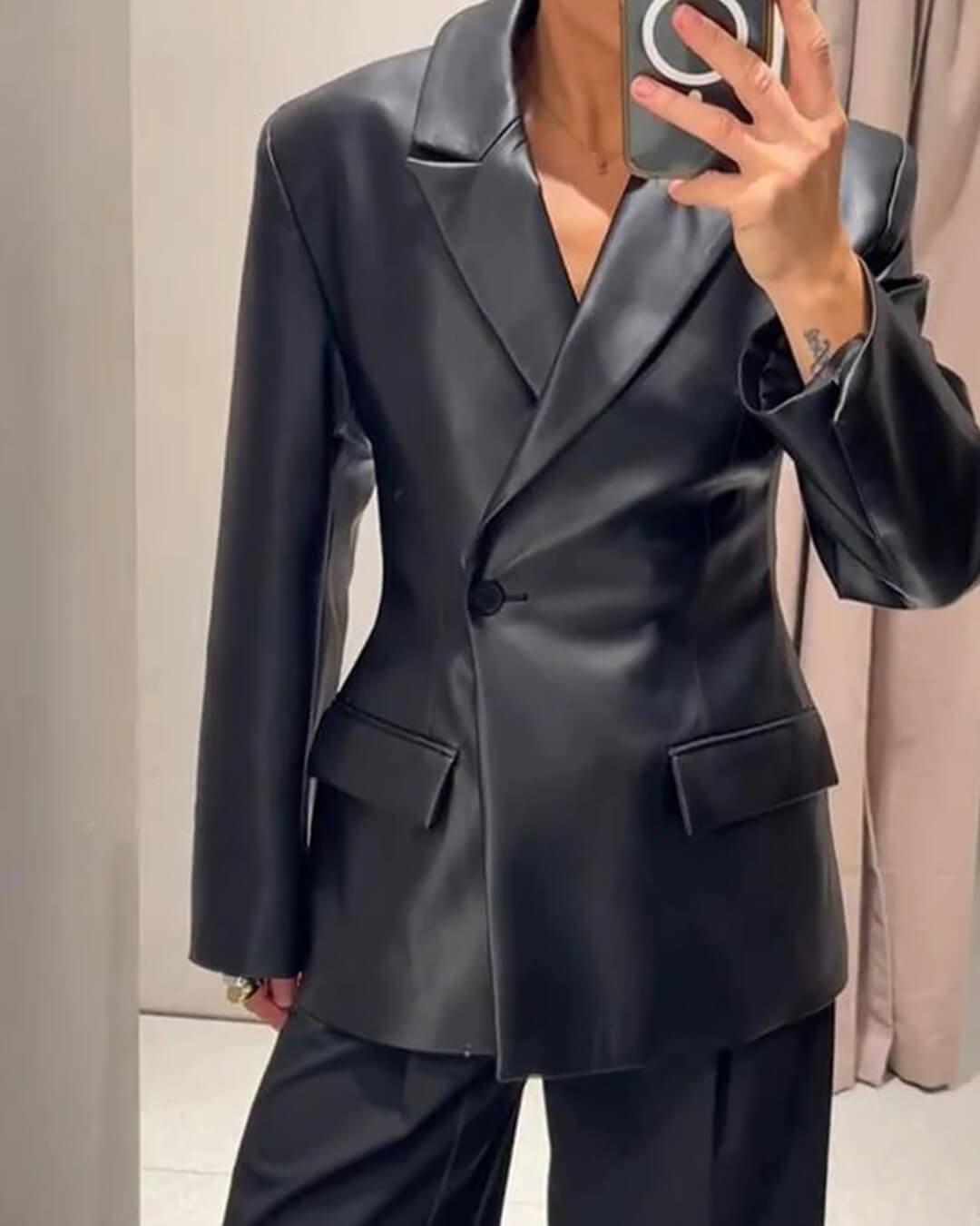 Blazer de piel sintética Stella