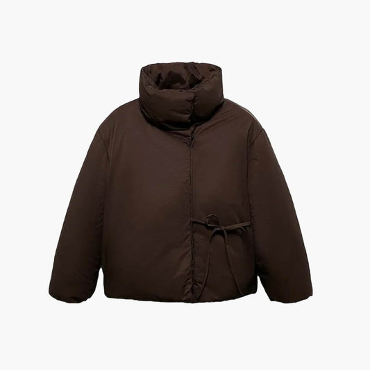 Chaqueta acolchada Suzy con cuello alto y lazo