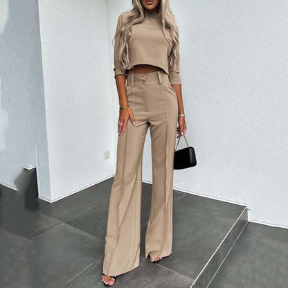 Conjunto de top y pantalones anchos