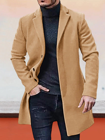 Chaqueta para hombre de color liso, con hebilla.