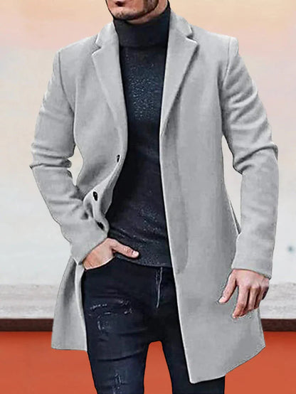 Chaqueta para hombre de color liso, con hebilla.