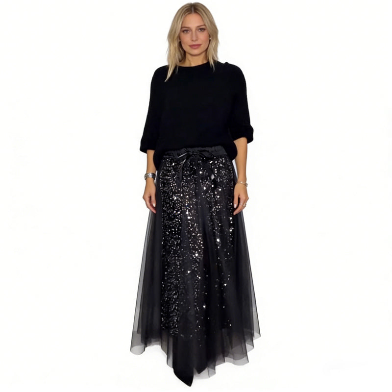 TOP Y FALDA BRILLANTE