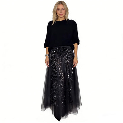 TOP Y FALDA BRILLANTE