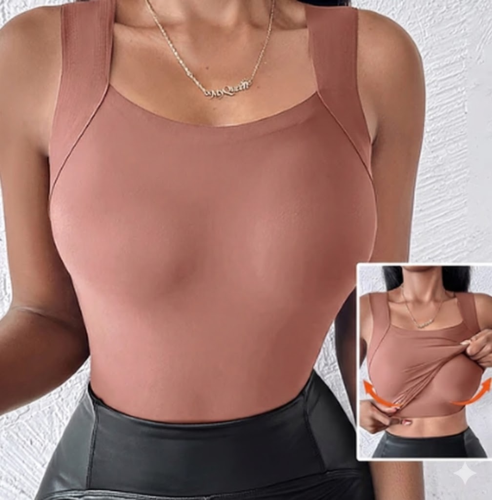 Camiseta térmica de tirantes para mujer con sujetador integrado