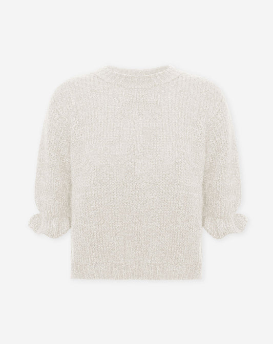 JAMIE FRILL KNIT CRÈME